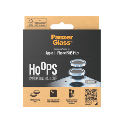 PANZERGLASS® HOOPS™ CAMERA LENS PROTECTOR IPHONE 15 | 15 PLUS | BLUE | GLASS PROTECTOR 