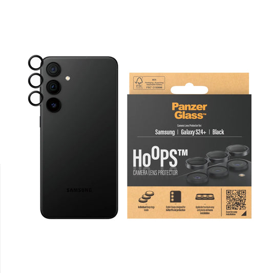 PANZERGLASS® HOOPS™ CAMERA LENS PROTECTOR SAMSUNG GALAXY S24 PLUS | BLACK | GLASSBESKYTTER