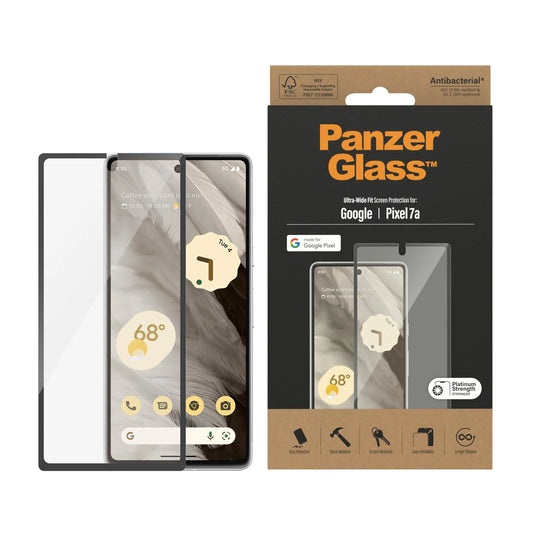 PANZERGLASS® SCREEN PROTECTOR GOOGLE PIXEL 7A | ULTRA WIDE FIT | GLASSBESKYTTER