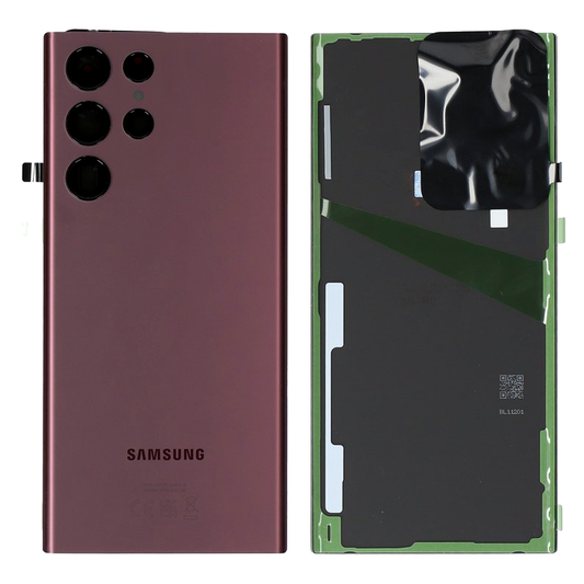 Samsung S908 Galaxy S22 Ultra 5G Bak- / Batterideksel - Burgundy