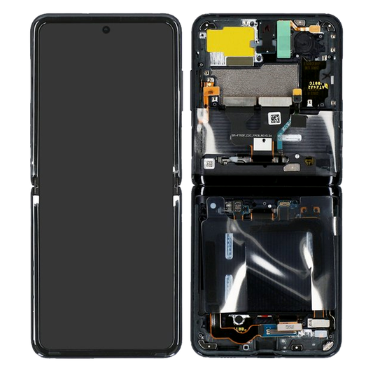 Samsung F700 Galaxy Z Flip LCD / Touch Screen Assembly - Mirror Black