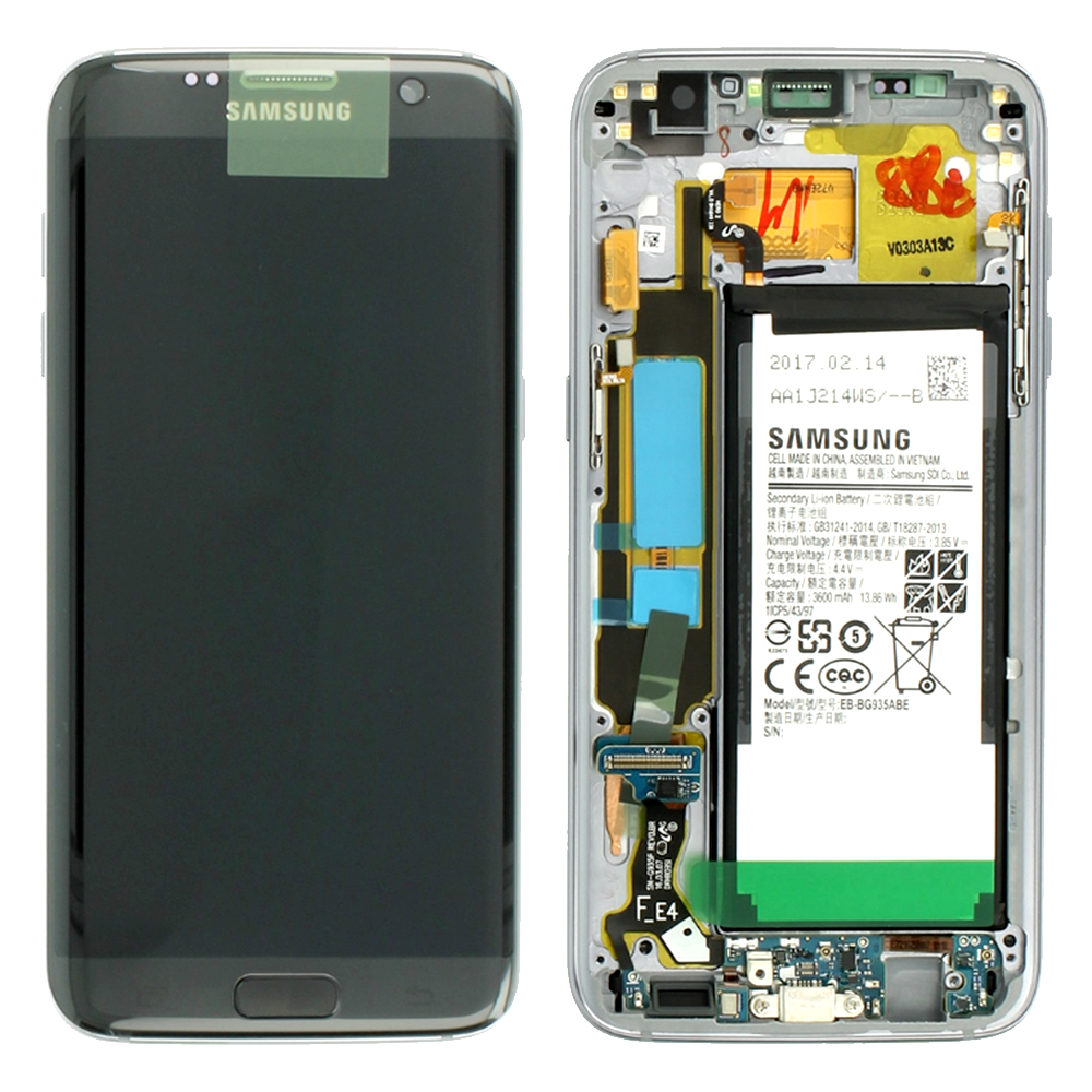 Samsung G935F Galaxy S7 Edge LCD, Touch + Battery unit black