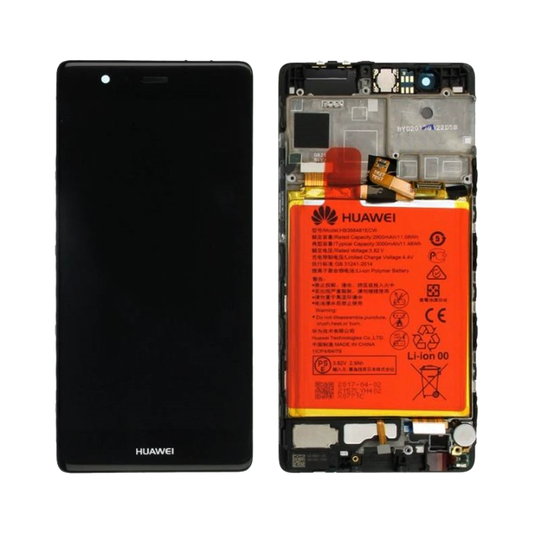 Huawei P9 LCD + Touch + Battery Assy - Titanium Grey