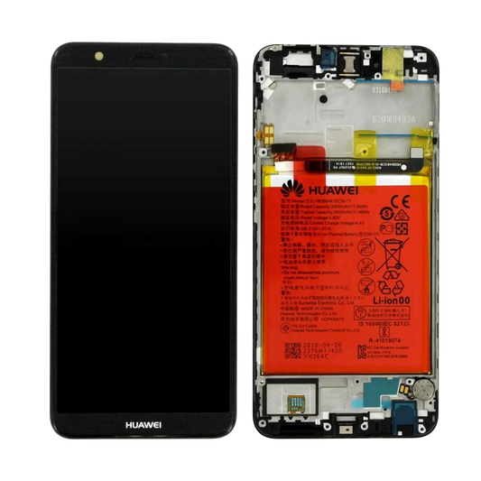 Huawei P Smart LCD / Touch + Battery Assy - Black/Blue